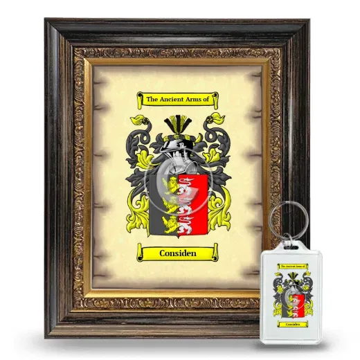 Considen Framed Coat of Arms and Keychain - Heirloom