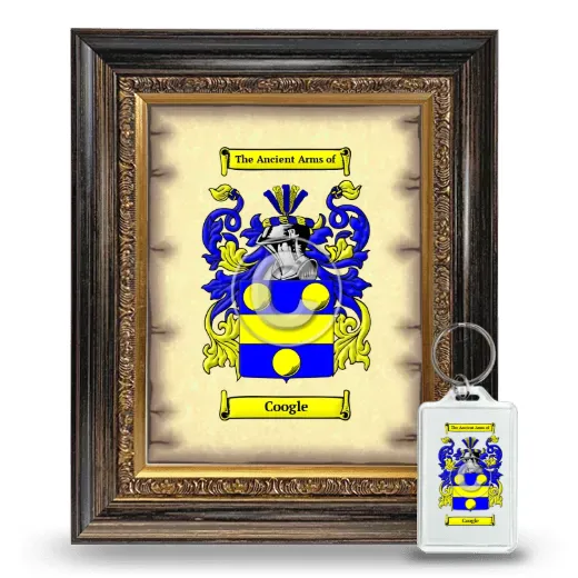 Coogle Framed Coat of Arms and Keychain - Heirloom