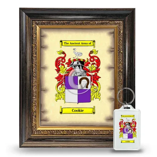 Cookie Framed Coat of Arms and Keychain - Heirloom