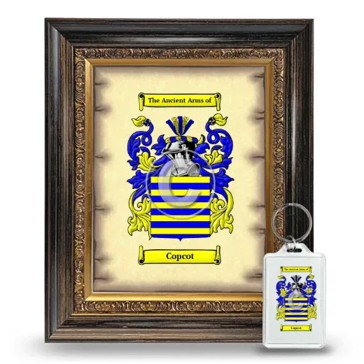 Copcot Framed Coat of Arms and Keychain - Heirloom