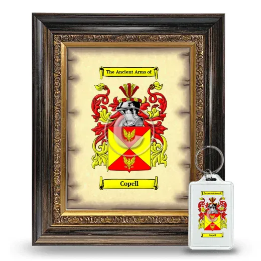 Copell Framed Coat of Arms and Keychain - Heirloom