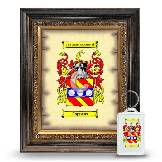 Coppens Framed Coat of Arms and Keychain - Heirloom