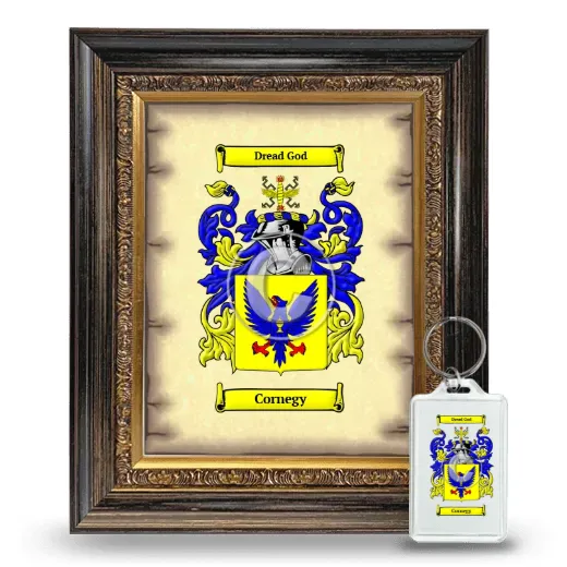 Cornegy Framed Coat of Arms and Keychain - Heirloom