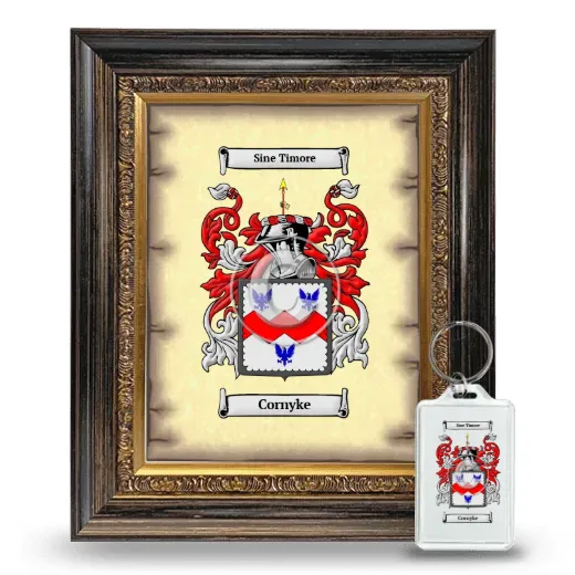Cornyke Framed Coat of Arms and Keychain - Heirloom