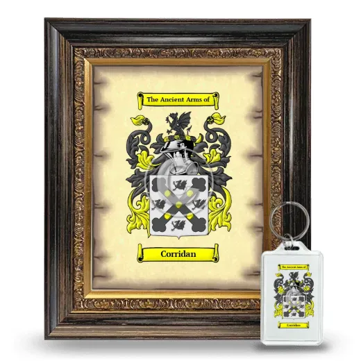 Corridan Framed Coat of Arms and Keychain - Heirloom