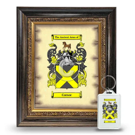 Corsor Framed Coat of Arms and Keychain - Heirloom