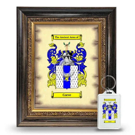 Corve Framed Coat of Arms and Keychain - Heirloom