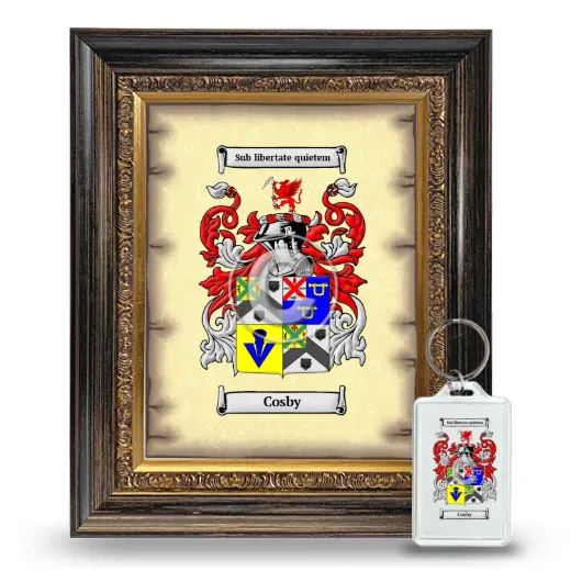 Cosby Framed Coat of Arms and Keychain - Heirloom