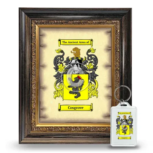 Cosgrove Framed Coat of Arms and Keychain - Heirloom