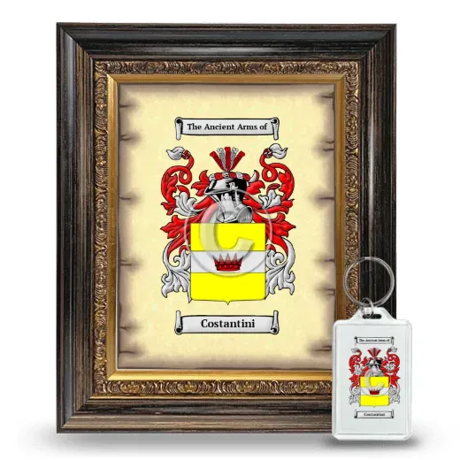 Costantini Framed Coat of Arms and Keychain - Heirloom
