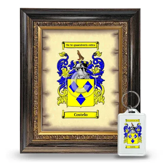 Costelo Framed Coat of Arms and Keychain - Heirloom