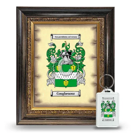 Coughenour Framed Coat of Arms and Keychain - Heirloom