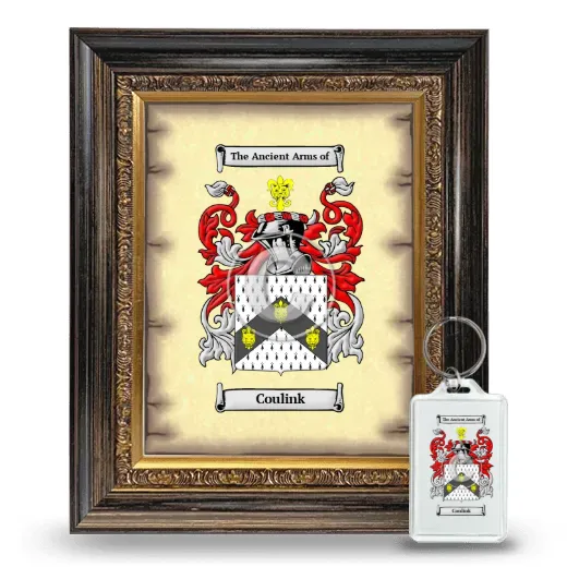 Coulink Framed Coat of Arms and Keychain - Heirloom