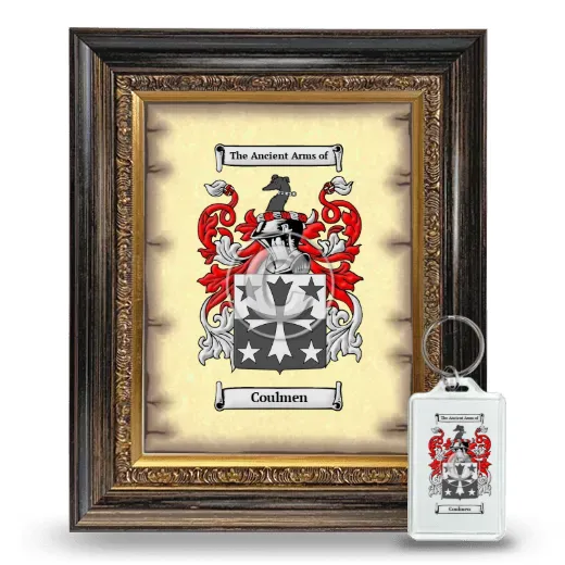Coulmen Framed Coat of Arms and Keychain - Heirloom
