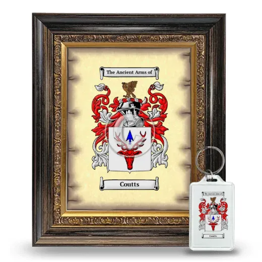 Coutts Framed Coat of Arms and Keychain - Heirloom