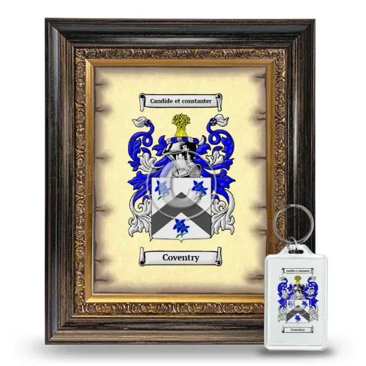 Coventry Framed Coat of Arms and Keychain - Heirloom