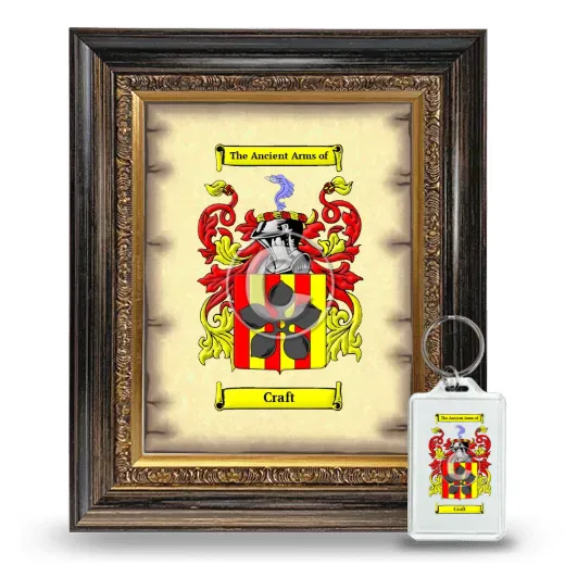 Craft Framed Coat of Arms and Keychain - Heirloom