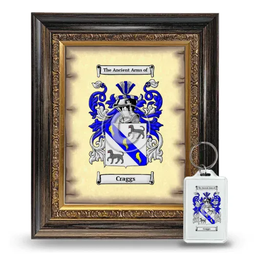 Craggs Framed Coat of Arms and Keychain - Heirloom