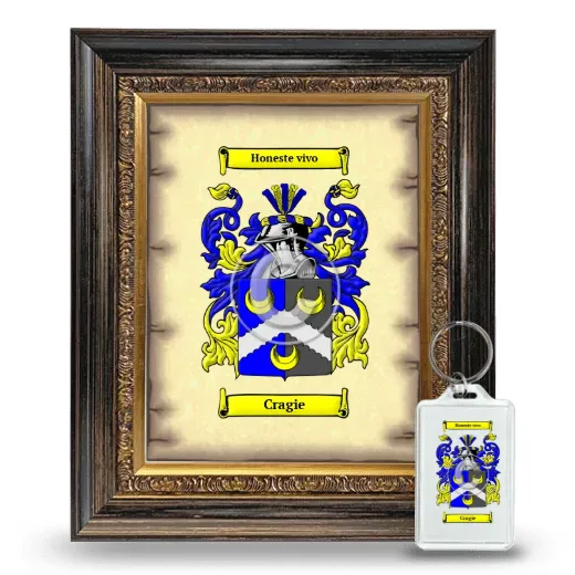 Cragie Framed Coat of Arms and Keychain - Heirloom