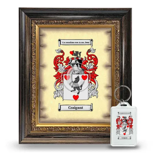 Craigant Framed Coat of Arms and Keychain - Heirloom