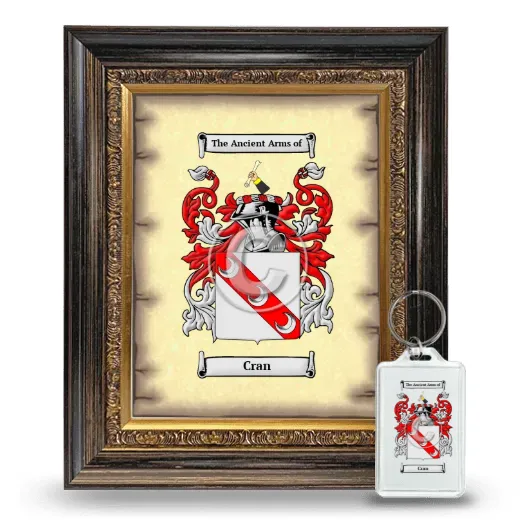 Cran Framed Coat of Arms and Keychain - Heirloom