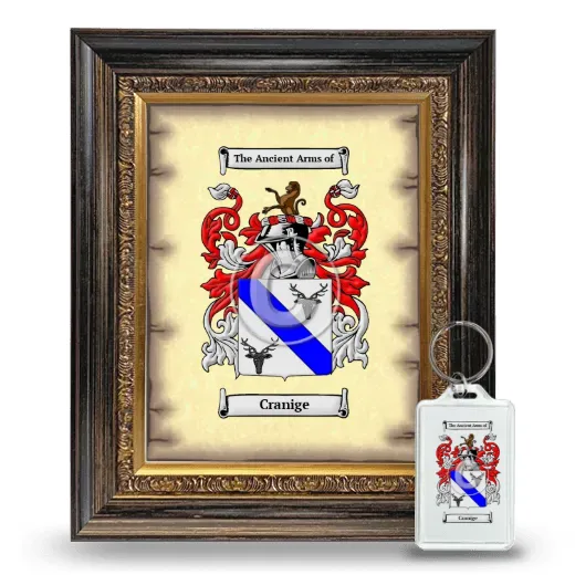Cranige Framed Coat of Arms and Keychain - Heirloom