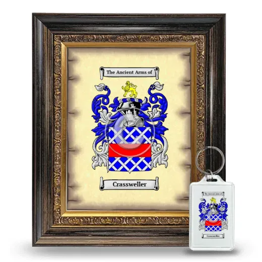 Crassweller Framed Coat of Arms and Keychain - Heirloom