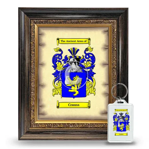Crauss Framed Coat of Arms and Keychain - Heirloom