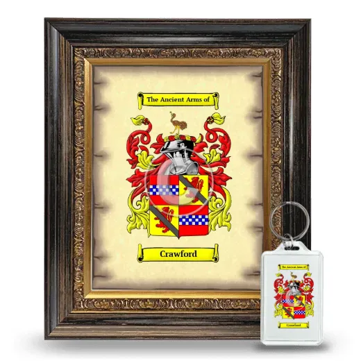 Crawford Framed Coat of Arms and Keychain - Heirloom
