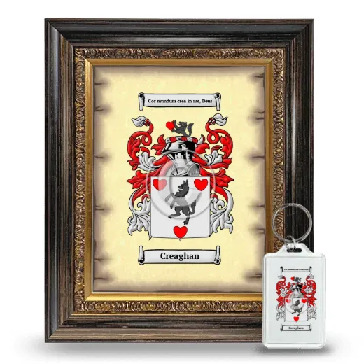 Creaghan Framed Coat of Arms and Keychain - Heirloom
