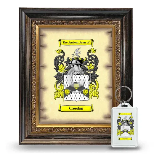 Creedan Framed Coat of Arms and Keychain - Heirloom