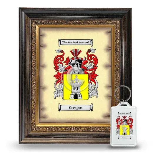 Crespos Framed Coat of Arms and Keychain - Heirloom