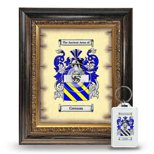 Cresson Framed Coat of Arms and Keychain - Heirloom