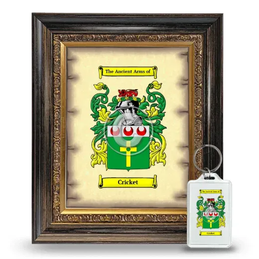 Cricket Framed Coat of Arms and Keychain - Heirloom