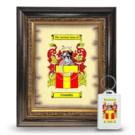 Cronshy Framed Coat of Arms and Keychain - Heirloom