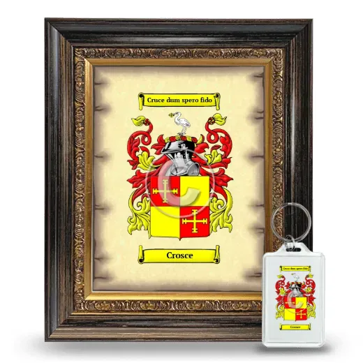 Crosce Framed Coat of Arms and Keychain - Heirloom
