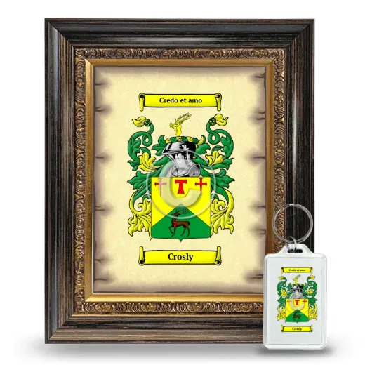 Crosly Framed Coat of Arms and Keychain - Heirloom