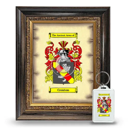 Croxton Framed Coat of Arms and Keychain - Heirloom