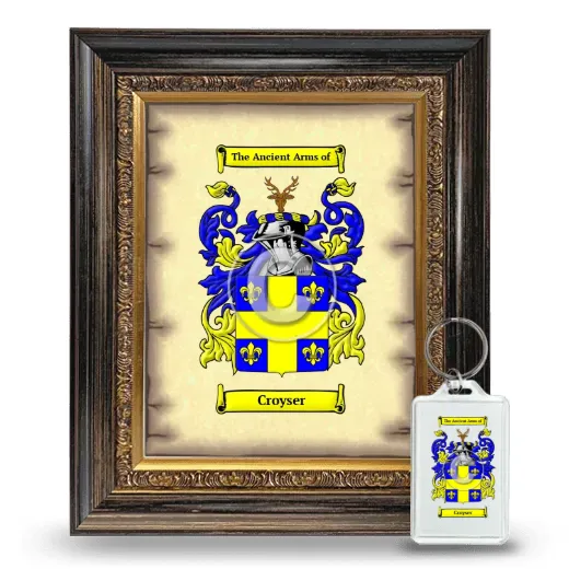 Croyser Framed Coat of Arms and Keychain - Heirloom