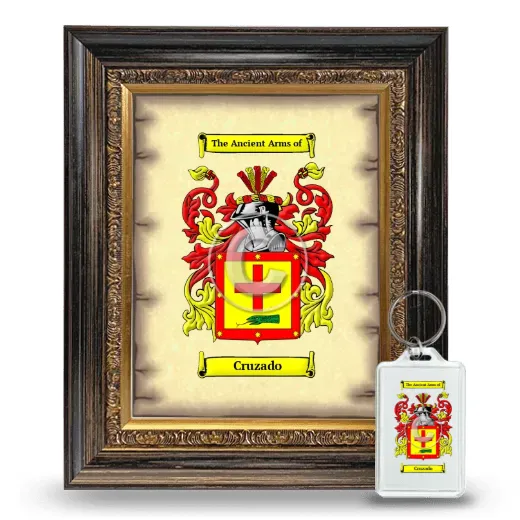 Cruzado Framed Coat of Arms and Keychain - Heirloom