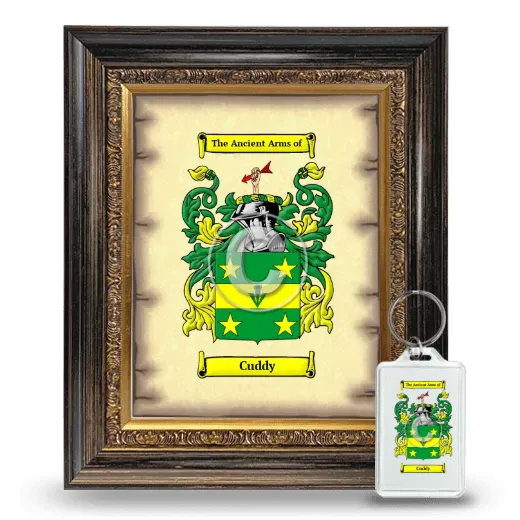 Cuddy Framed Coat of Arms and Keychain - Heirloom
