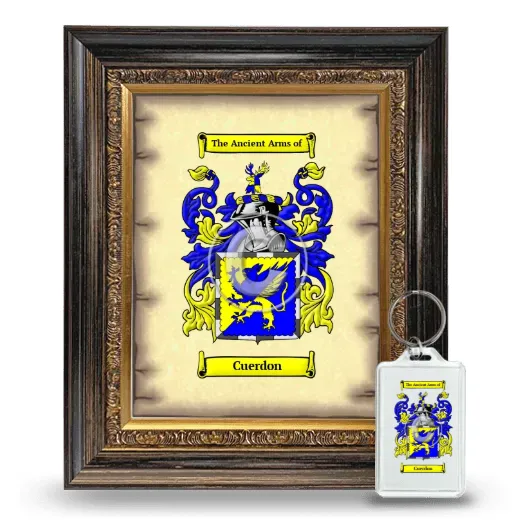 Cuerdon Framed Coat of Arms and Keychain - Heirloom