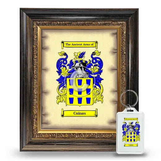 Cuinas Framed Coat of Arms and Keychain - Heirloom