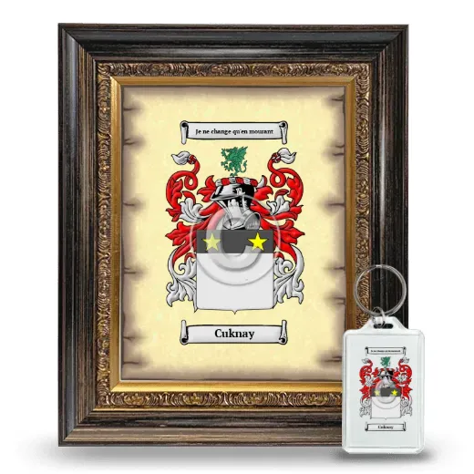 Cuknay Framed Coat of Arms and Keychain - Heirloom