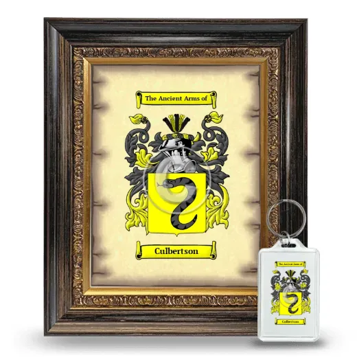 Culbertson Framed Coat of Arms and Keychain - Heirloom