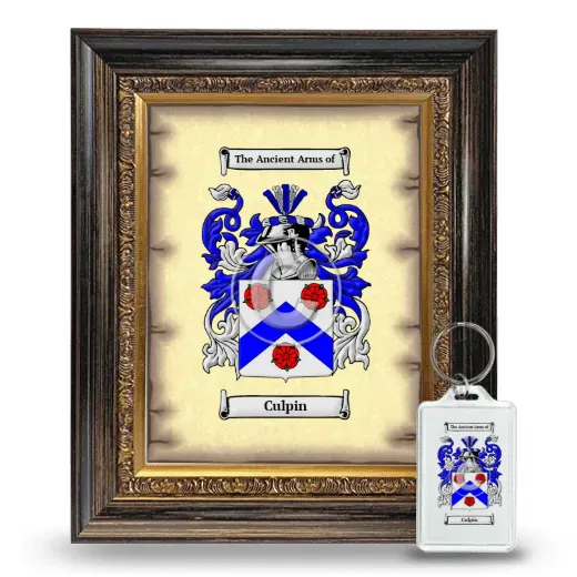 Culpin Framed Coat of Arms and Keychain - Heirloom