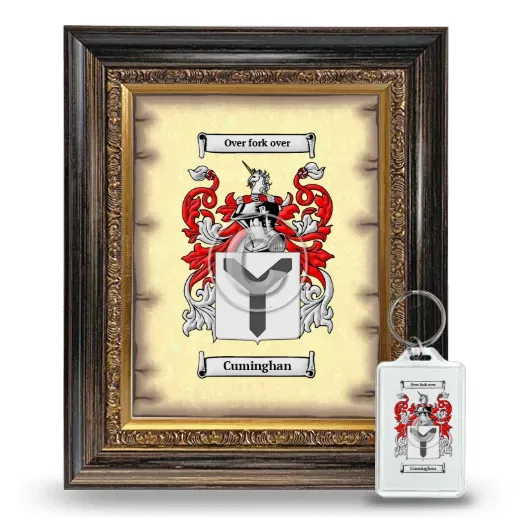 Cuminghan Framed Coat of Arms and Keychain - Heirloom