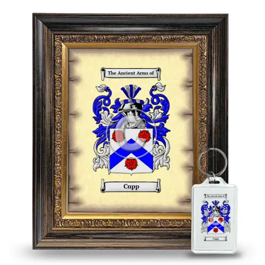 Cupp Framed Coat of Arms and Keychain - Heirloom