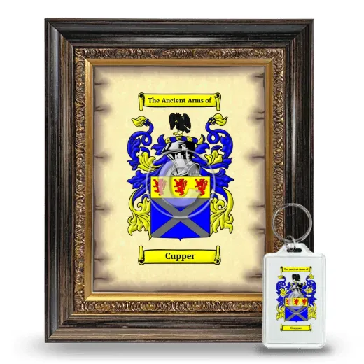 Cupper Framed Coat of Arms and Keychain - Heirloom