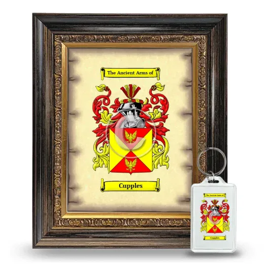 Cupples Framed Coat of Arms and Keychain - Heirloom